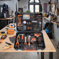 Kotak Peralatan Profesional Combo Kit Listrik Set Peralatan Rumah Tangga Dengan Bor Listrik Tanpa Kabel