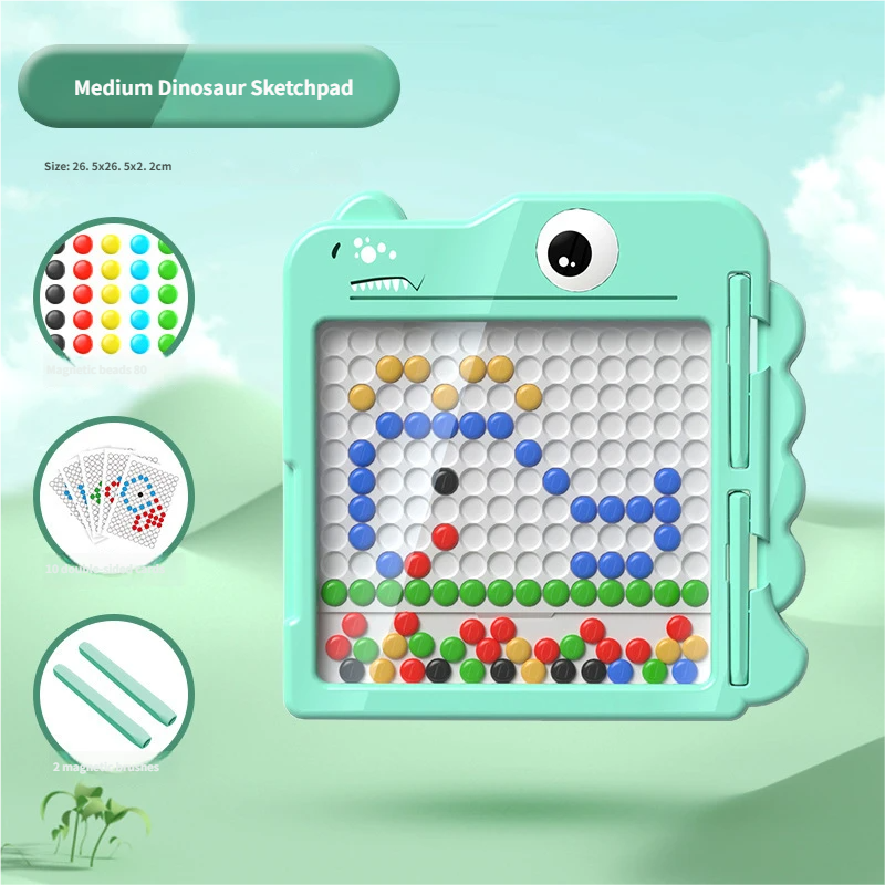 Nuova corda media maca verde-dinosauro scatola colorata