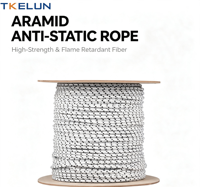 Cordon antistatique professionnel en para-aramide, cordon en fibre conductrice haute ténacité, sangle d'emballage industrielle sécurisée