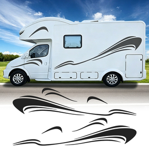 Kit de 6 <span class=keywords><strong>pegatinas</strong></span> gráficas de vinilo autoadhesivas universales <span class=keywords><strong>para</strong></span> decoración exterior de autocaravanas, <span class=keywords><strong>caravanas</strong></span> y remolques - Product Image 1