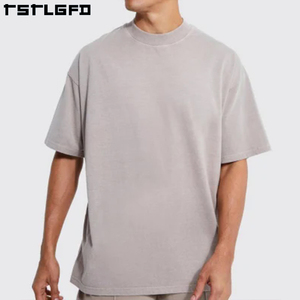 <span class=keywords><strong>T</strong></span>ùy Chỉnh Sang Trọng Mens Cotton Hữu Cơ Áo Thun Thời Trang Đường Phố Quá Khổ Sườn Crewneck <span class=keywords><strong>Drop</strong></span> Shoulder Heavyweight 280gsm <span class=keywords><strong>T</strong></span> Áo Sơ Mi Cho Nam Giới - Product Image 1