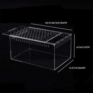 Boîte d'alimentation pour animaux de compagnie, boîtier en plexiglas personnalisé, Cage de <span class=keywords><strong>Reptile</strong></span> de Terrarium en acrylique - Product Image 5