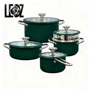 Hàn Quốc phong cách sang trọng 304 thép không gỉ <span class=keywords><strong>Cookware</strong></span> Set thân thiện với môi gốm bên ngoài nhà nấu ăn súp nồi với không có lớp phủ - Product Image 1