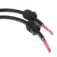 Connecteur mâle-femelle étanche IP65 à 2 broches avec câble pigtail et presse-étoupe PG11 pour éclairage LED extérieur
