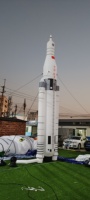 Modèle de Missile Gonflable Publicitaire LED Personnalisé en Gros avec Tissu Oxford 210D, Taille et Couleur Personnalisables