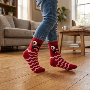 Calzini per Bambini Divertenti e Stravaganti con Faccia di Mostro e Occhi 3D, <span class=keywords><strong>in</strong></span> Cotone Traspirante, Assorbenti, Casual, Lavorati a Maglia - Product Image 4