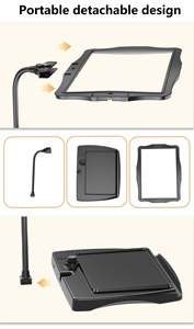 <span class=keywords><strong>Loupe</strong></span> de bureau LED à écran horizontal commutable HD anti-vertige pour l'aide aux personnes malvoyantes - Product Image 3