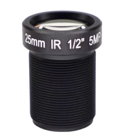 Lente de Alta Definición de 5 Megapíxeles con Interfaz M12, Lente CCTV de Gran Angular a Teleobjetivo de 1/2.5 Pulgadas y 2.1-25 mm para Cámaras de Seguridad IP