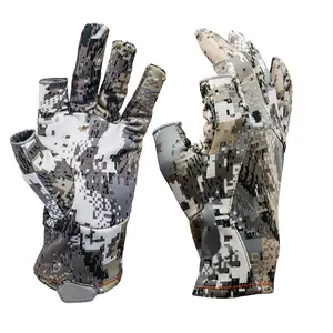 Gants de chasse de pêche de camouflage de doigt complet de Sport de plein air antidérapants imperméables et coupe-vent humanisés