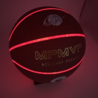 MPMVP Brevet de basket-ball lumineux avec LED Taille de basket-ball laminé 6 Basketball lumineux