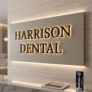 <b>Led</b> Exit Signs Custom Business 3D Backlit Logo Channel Acrylic <b>Led</b> Custom Sign for Beauty Salons Advertising Companies - Product Image 4