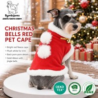 Cape pour animaux de compagnie en tricot doux, écharpe de Noël personnalisée pour animaux, costume de chat en peluche, vêtements de fête pour animaux, cape de Père Noël en peluche douce, chapeau de renne