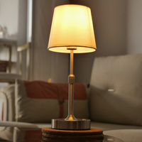 Lampe de table rétractable en tissu, design simple, moderne, créatif et rétro, LED sans fil portable pour une ambiance cosy dans la salle à manger
