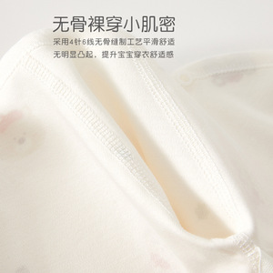 Top de Punto de Algodón para Bebé de 0 a 3 Meses, Unisex, Primavera-Otoño, Estilo Túnica, Sin Costuras, Algodón Puro, Manga Larga, Ropa para Bebés - Product Image 3