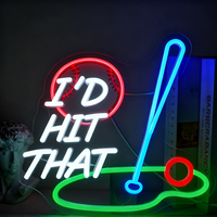 Mini-Golf LED-Neonschild Anpassbares Alien-Design für Sportbars, Spielhallen, Autowerkstätten-Wände - Mehrfarbige Werbung Dimmbar
