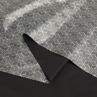 Feuille de géométrie brillante imprimée estampage à chaud 50D 300T Polyester pongé tissu pour doublure de veste Parker en duvet