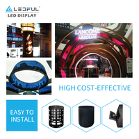 Pantalla LED Flexible para Publicidad, Video Wall LED Curvo P1.25 P1.5 P1.8 P2 P2.5 P3 P4, Pantalla LED Flexible