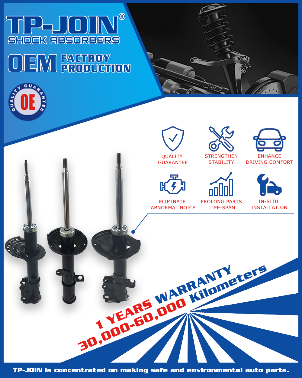 ffry 41601-C3000 & 41602-C3000 Shock Absorbers for Changhe