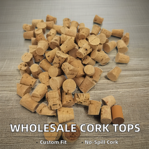 Pabrik grosir ukuran kustom botol anggur sumbat kayu alami gabus atas plastik logam gabus sintetis tersedia 18mm 40mm - Product Image 3