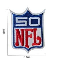 Écussons brodés avec le logo de l'équipe de la Ligue des Champions de football américain, badges en tissu à coller à chaud, appliques sportives de rugby