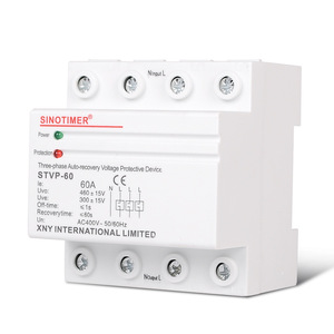 STVP-60 3 phases 4 fils 380V 60A protecteur de tension économique <span class=keywords><strong>auto</strong></span>-<span class=keywords><strong>récupération</strong></span> reconnexion automatique disjoncteur de Protection de tension - Product Image 2
