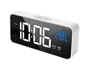 Nuovo prodotto led multi-funzione digitale snooze display ora da tavolo sveglia a specchio <span class=keywords><strong>orologio</strong></span> a specchio - Product Image 1