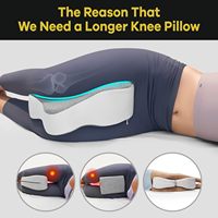 Oreiller en mousse à mémoire de forme pour les dormeurs latéraux Oreiller orthopédique Sciatique Genou Soulagement de la douleur articulaire Alignement du corps Alignement de la colonne vertébrale