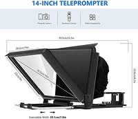 Étui pour téléprompteur NEEWER X12 14 pouces en ABS, 128 Go, zoom 10x-20x, adapté à l'enseignement en ligne/vlogging vidéo.