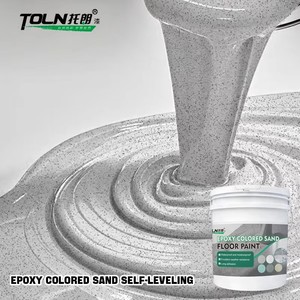 Vernice Epossidica Bicomponente a Base d'<span class=keywords><strong>Acqua</strong></span> con Sabbia Colorata Autolivellante per Pavimenti, Rivestimento Liquido <span class=keywords><strong>Spray</strong></span> per Garage e Fabbriche - Product Image 2