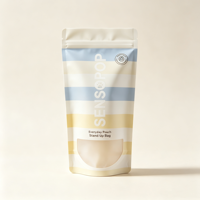 Sachet refermable personnalisé OEM à faible MOQ, qualité alimentaire, avec fenêtre transparente pour collations pour bébés, bâtonnets de fromage pour tout-petits, emballage alimentaire pour enfants