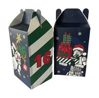 Caja de Embalaje Ecológica Personalizada para Juguetes Pequeños de Navidad, con Asa e Impresión a Cuatro Colores, para Exhibición de Regalos Navideños