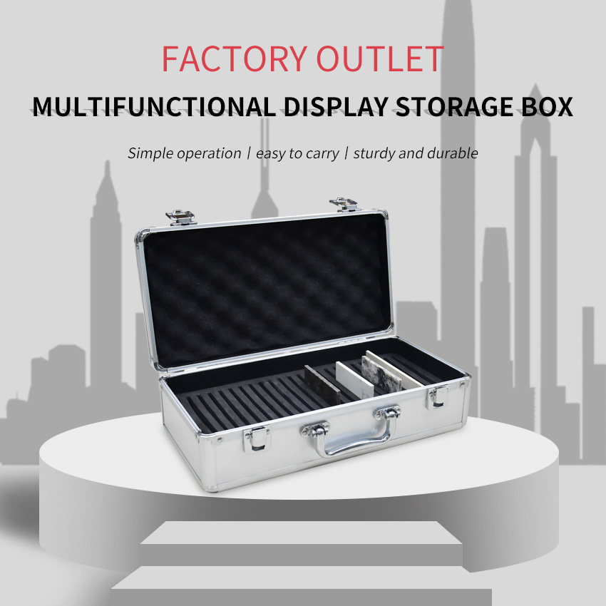 Factory Custom Marble Quartz Case Carry Board Catalog Suitcase Solid Surface Aluminum Case Stone Ceramic Tile Display Sample Box