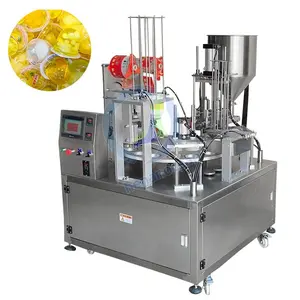 cup juice filling and sealing machine automatic rotary cup filling sealing machine