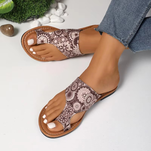 Sandalias Planas con Estampado Casual para Mujer, Verano 2026, Chanclas Abiertas, Ligeras, Cómodas, para Uso Diario, Playa y Exteriores - Product Image 3
