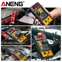 Testeur de relais numérique ANENG RT01 12V 24V automobile, détecteur de relais 4 et 5 broches avec affichage de la tension de la batterie pour diagnostic automobile