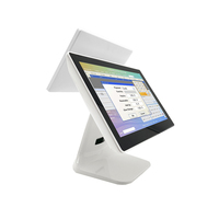 Sistema POS Todo en Uno con Pantalla Dual de 15.6 Pulgadas |   Caja Registradora con Sistema Windows Estable, 2GB/4GB/8GB de RAM, 32GB/64GB/128GB SSD |   Wi-Fi 6 para Comercio Minorista