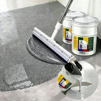 Revêtement de sol en époxy à base de sable de quartz coloré antidérapant, effet marbre, peinture époxy pour sols en béton liquide coloré