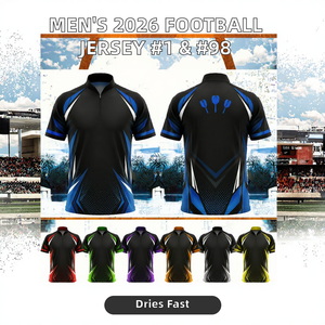 Vente en gros de modèles masculins 2026, nouvelle collection # 1Cameron Ward # 98 Jeffery Simmons Maillot de football américain respirant à manches courtes grande taille - Product Image 2