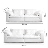 Sofá Modular de Esponja Comprimida Union Win Cloud: Cama Moderna y Económica para Exteriores, Mueble Comprimido para Dormitorio, Puff de Compresión