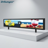 Zhsunyco - Señalización Digital LCD de Doble Cara de 29 Pulgadas con Android CMS, Pantalla Publicitaria para Borde de Estante para Supermercados