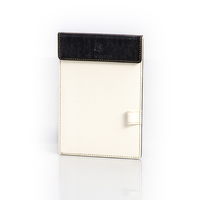 Porta-Cuadernos de Restaurante Personalizado, Negro y Blanco, de Cuero PU, Porta-Menús, Carpeta para Comandas, Bloc de Notas