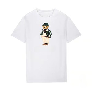 Camiseta de Algodón Puro para <span class=keywords><strong>Mujer</strong></span> Little Bear 26, Colección Primavera Verano, Cuello Redondo, Bordado Intenso, Corte Regular Informal - Product Image 2