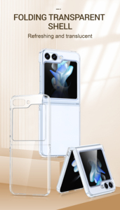 Étui de téléphone pc clair pour <span class=keywords><strong>samsung</strong></span> z flip 6 étui de téléphone portable transparent antichoc pour <span class=keywords><strong>samsung</strong></span> z flip 4 5 6 - Product Image 2