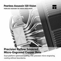 Refroidisseur d'air pour processeur Thermalright Peerless Assassin 120 Vision ARGB à double tour avec écran LCD, 6 caloducs, compatible LGA1851 AM5