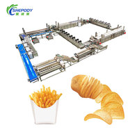 Industriële automatische productielijn voor het verwerken van frieten, 3000~3500kg/u, machines voor het maken van diepvriesfrieten