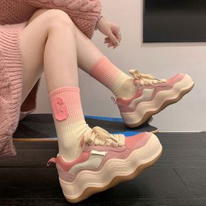 Zapatillas Deportivas de Plataforma Gruesa con Cordones, Transpirables, con Logotipo, Estilo Casual para Mujer, Diseño Arcoíris, Fabricante Personalizado - Product Image 5