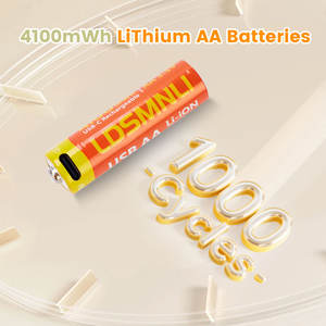 4100mWh Alta capacidad 1,5 V USB 4-en-1 Cable 1000 Ciclos Baterías de litio <span class=keywords><strong>AA</strong></span> recargables para cámara Blink - Product Image 2
