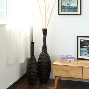 <span class=keywords><strong>Jarrones</strong></span> <span class=keywords><strong>decorativos</strong></span> <span class=keywords><strong>modernos</strong></span> y <span class=keywords><strong>grandes</strong></span> para el hogar, jarrón <span class=keywords><strong>de</strong></span> pie alto hecho a mano, color negro, para sala <span class=keywords><strong>de</strong></span> estar - Product Image 2