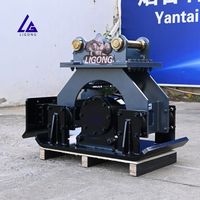 Compacteur hydraulique à plaque de nivellement latérale à surface lisse Ligong pour excavatrices de 1 à 50 tonnes, pour un effet de compactage de terrain plat et uniforme