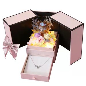 Collar <span class=keywords><strong>perfume</strong></span> Caja de regalo Flor de la eternidad Caja de regalo abierta doble Regalo del día de San Valentín 2025 - Product Image 2